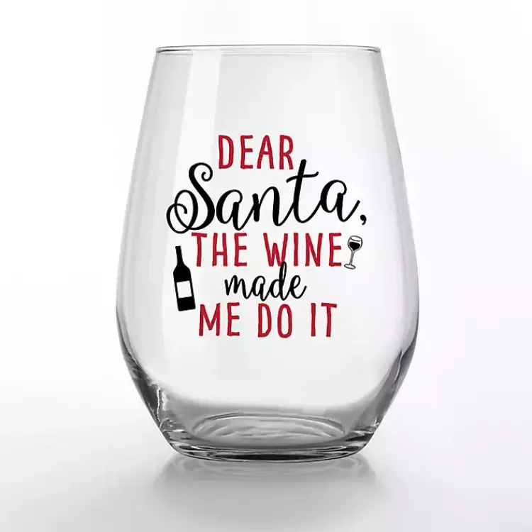 Outlet Made Me Do It Christmas Wine Glasses, Set of 2 Christmas Dining & Entertaining