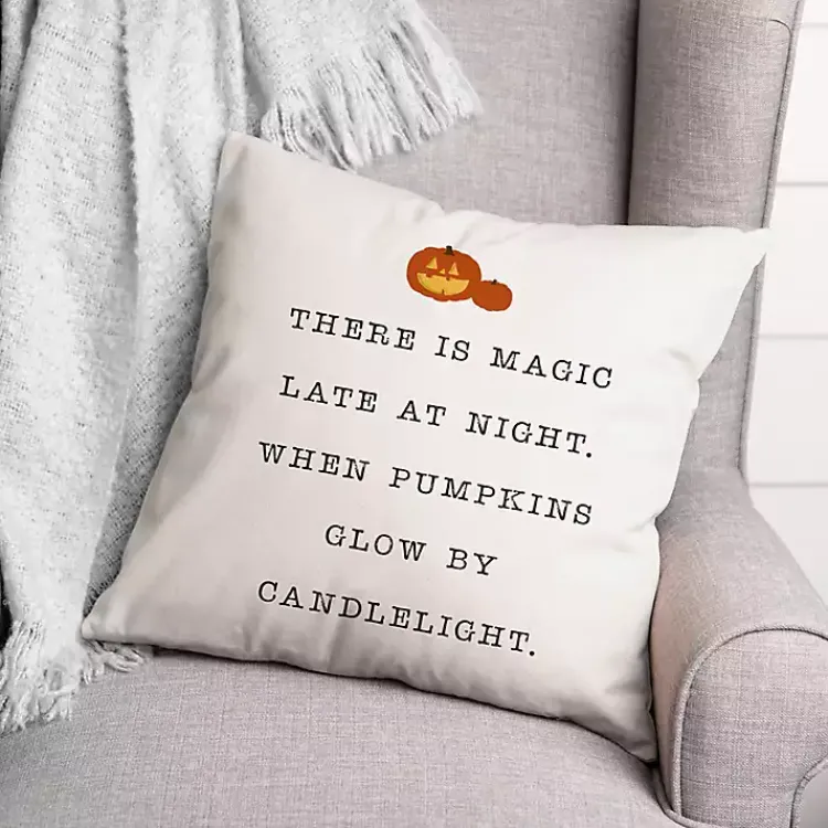 Sale Magic at Night Throw Pillow Halloween
