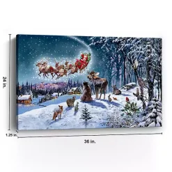 Best Magical Christmas Sleigh Canvas Art Print Christmas Art & Wall Decor