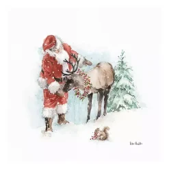 Best Magical Holidays Santa Reindeer Canvas Art Print Christmas Art & Wall Decor