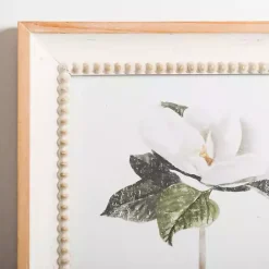 Kirklands Home Framed Art|Magnolia Beaded Framed Art Print