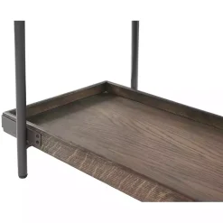 Kirklands Home Coffee Tables|Mahogany Oak Wood Tray Top Coffee Table Brown