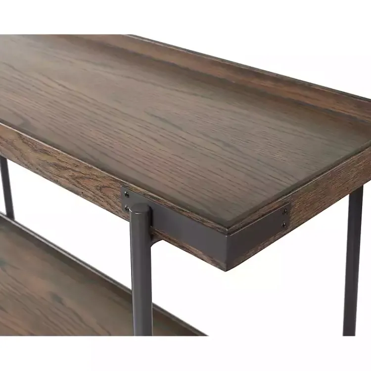 Kirklands Home Coffee Tables|Mahogany Oak Wood Tray Top Coffee Table Brown