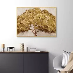 Kirklands Home Canvas Art|Majestic s Framed Canvas Art Print Gold