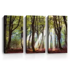 Kirklands Home Canvas Art|Majestic Morning Canvas Art Prints, Set of 3 Green