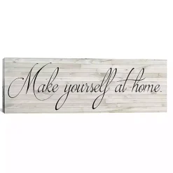 Kirklands Home Wall Quotes & Signs|Make Yourself at Home Canvas Art Print White