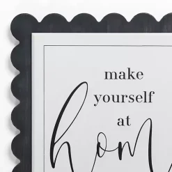 Kirklands Home Wall Quotes & Signs|Make Yourself at Home Scalloped Wall Plaque