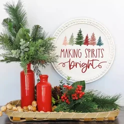 New Making Spirits Bright Wall Plaque Christmas Art & Wall Decor