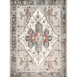 Kirklands Home Area Rugs|Mali Traditional Medallion Washable Area Rug, 5x8
