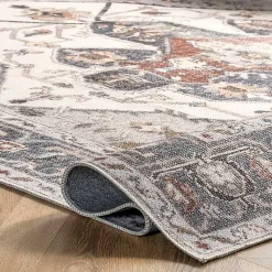 Kirklands Home Area Rugs|Mali Traditional Medallion Washable Area Rug, 5x8