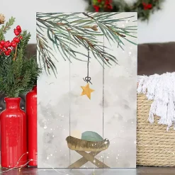 Outlet Manger Star Wood Art Print Christmas Art & Wall Decor