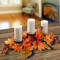 Maple Leaf Candleholder Centerpiece Arrangements & Greenery