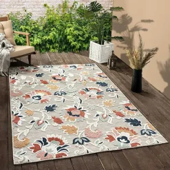 Kirklands Home Outdoor Rugs|Mara Floral Blossom Indoor/Outdoor Area Rug, 5x7