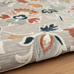 Kirklands Home Outdoor Rugs|Mara Floral Blossom Indoor/Outdoor Area Rug, 5x7