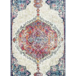 Kirklands Home Area Rugs|Mara Vintage Medallion Area Rug, 5x8 Multi