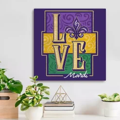 Sale Mardi Gras Love Canvas Art Print Mardi Gras Decorations