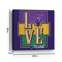Sale Mardi Gras Love Canvas Art Print Mardi Gras Decorations