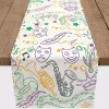 Hot Mardi Gras Party Table Runner, 90 in. Mardi Gras Decorations