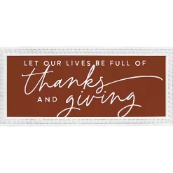 Outlet Maroon Thanks and Giving Framed Plaque Fall