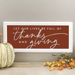 Outlet Maroon Thanks and Giving Framed Plaque Fall