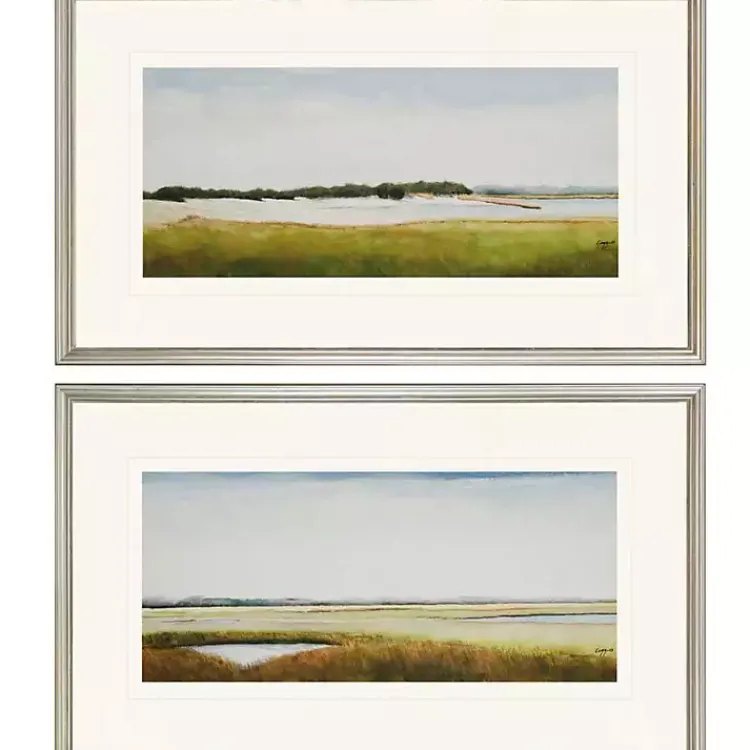 Kirklands Home Framed Art|Marshlands II Framed Art Prints, Set of 2