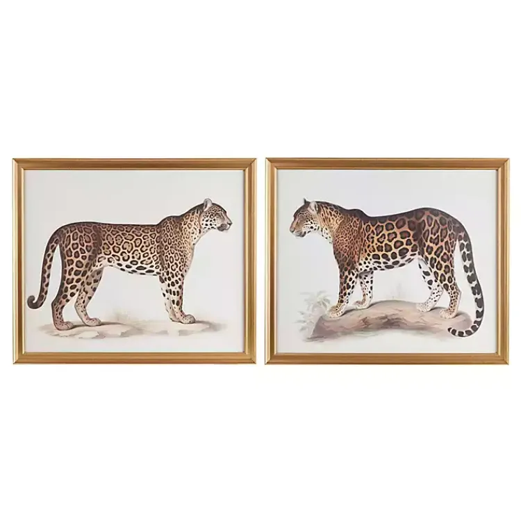 Kirklands Home Framed Art|Martha Stewart Cheetahs Framed Wall Art, Set of 2