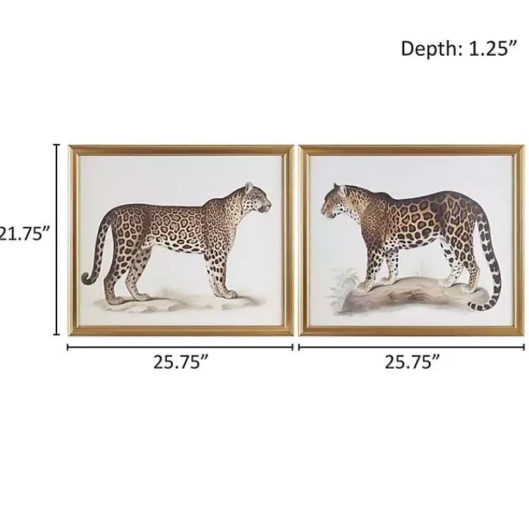 Kirklands Home Framed Art|Martha Stewart Cheetahs Framed Wall Art, Set of 2
