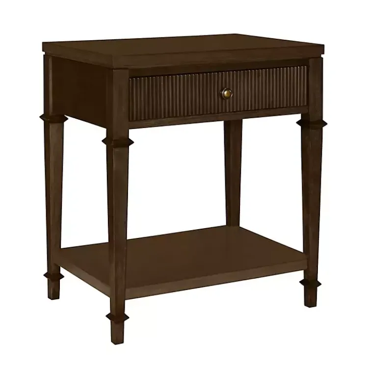 Kirklands Home Nightstands|Martha Stewart Dark Wood Nightstand Brown