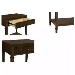 Kirklands Home Nightstands|Martha Stewart Dark Wood Nightstand Brown