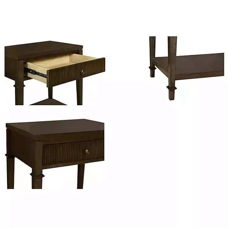 Kirklands Home Nightstands|Martha Stewart Dark Wood Nightstand Brown