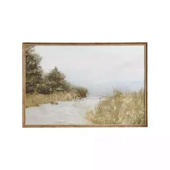 Kirklands Home Canvas Art|Martha Stewart Lake Walk Framed Canvas Art Print Tan
