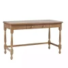Kirklands Home Office Furniture|Martha Stewart Natural Wood Turned Legs Desk