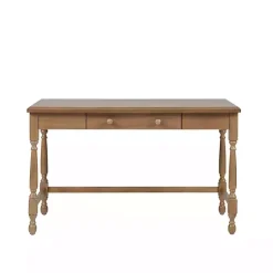 Kirklands Home Office Furniture|Martha Stewart Natural Wood Turned Legs Desk