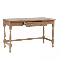 Kirklands Home Office Furniture|Martha Stewart Natural Wood Turned Legs Desk