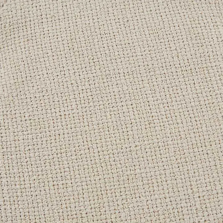 Kirklands Home Benches & Ottomans|Martha Stewart Round Cream Ottoman with Shelf Ivory