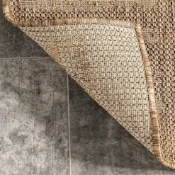 Kirklands Home Area Rugs|Marti Banded Lines Outdoor Rug, 5x8 Tan