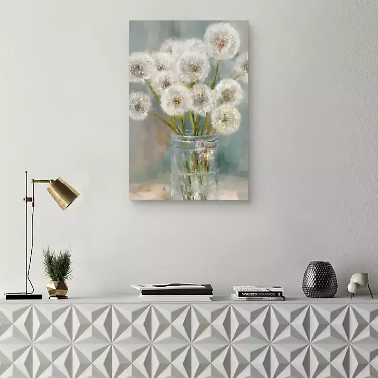 Kirklands Home Canvas Art|Mason Jar Wishes I Canvas Art Print