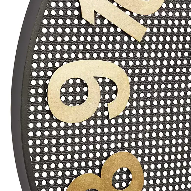 Kirklands Home Clocks|Matte Black Iron Wall Clock, 32 in.