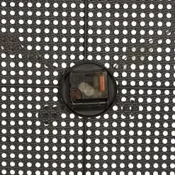 Kirklands Home Clocks|Matte Black Iron Wall Clock, 32 in.