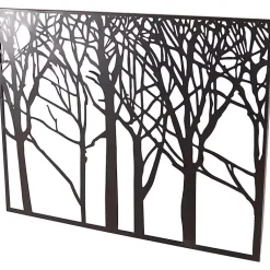 Kirklands Home Wall Plaques|Matte Metal Tree Frame Wall Plaque Black