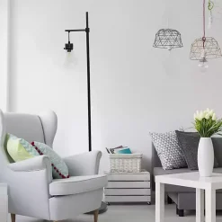 Kirklands Home Floor Lamps|Matte Black Stephen Floor Lamp Clear