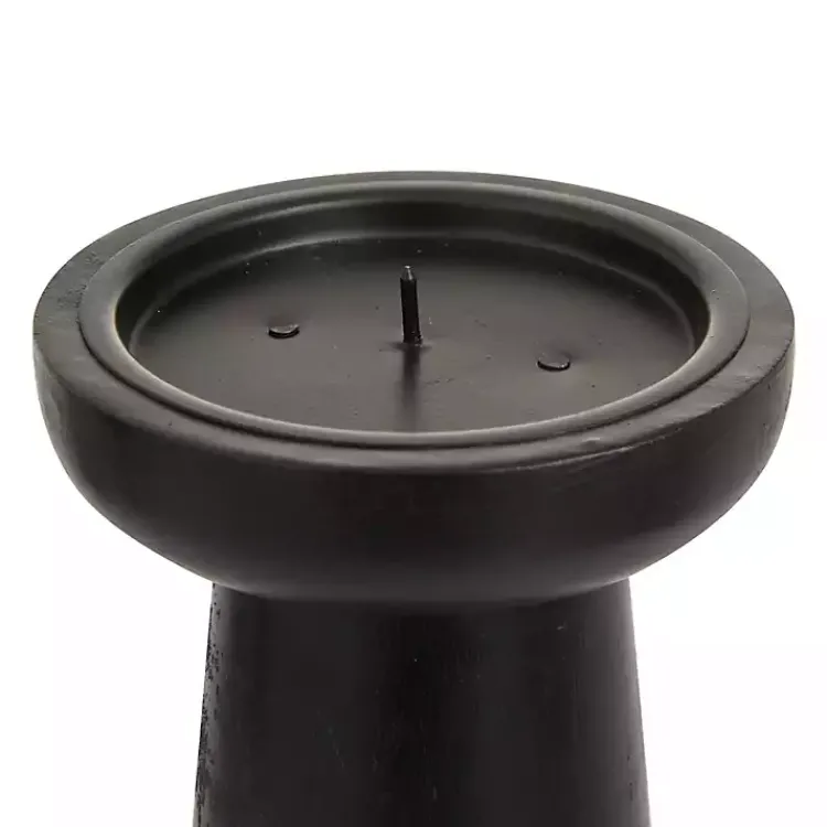 Matte Wood T-Shape Candle Holders, Set of 3 Candle Holders