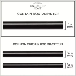 Kirklands Home Curtain Rods & Hardware|Matte Bronze Eleanor Curtain Rod Set, 120 in.