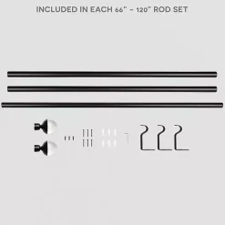 Kirklands Home Curtain Rods & Hardware|Matte Bronze Eleanor Curtain Rod Set, 120 in.