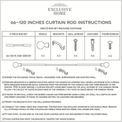Kirklands Home Curtain Rods & Hardware|Matte Bronze Eleanor Curtain Rod Set, 120 in.