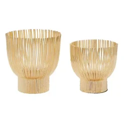 Sale Matte Straws 2-pc. Votive Candle Holder Set Candle Holders