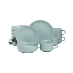 Kirklands Home Dinnerware|Matte Mineral Kera 16-pc. Dinnerware Set Blue