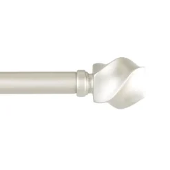 Kirklands Home Curtain Rods & Hardware|Matte Silver Modern Twist Curtain Rod, 120 in.