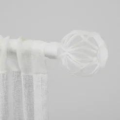 Kirklands Home Curtain Rods & Hardware|Matte White Open Sphere Curtain Rod, 72 in.