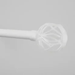 Kirklands Home Curtain Rods & Hardware|Matte White Open Sphere Curtain Rod, 72 in.